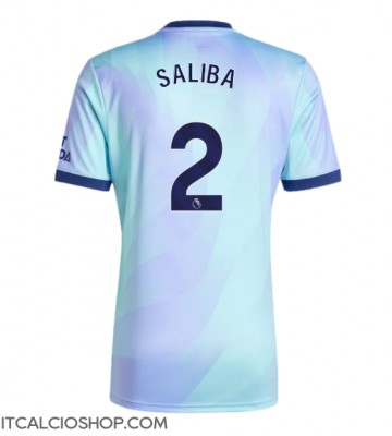 Arsenal William Saliba #2 Terza Maglia 2024-25 Manica Corta